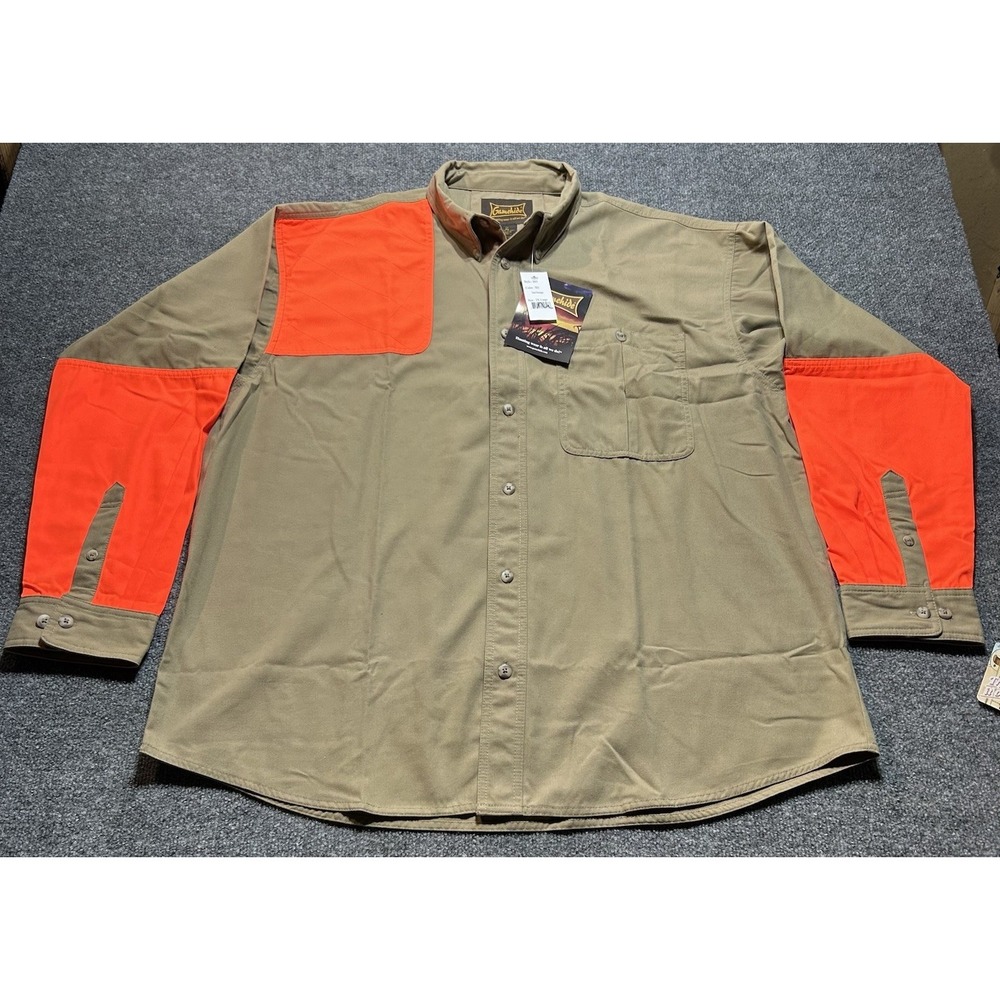 Gamehide Shirt Men's XXL Tan Orange SST Upland Hunting Blaze Shooting Patch